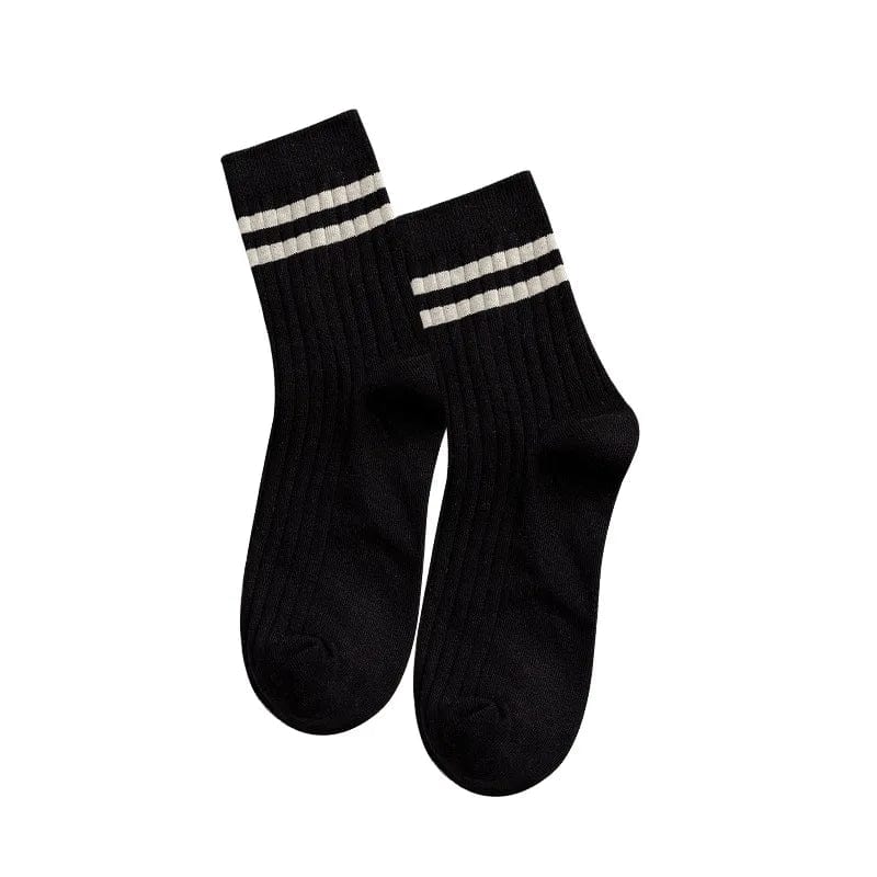 MySocks Chaussettes Noir / 38-43 Chaussettes Rayées