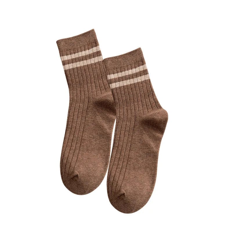 MySocks Chaussettes Marron / 38-43 Chaussettes Rayées