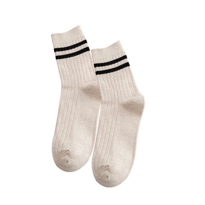 MySocks Chaussettes Blanc / 38-43 Chaussettes Rayées