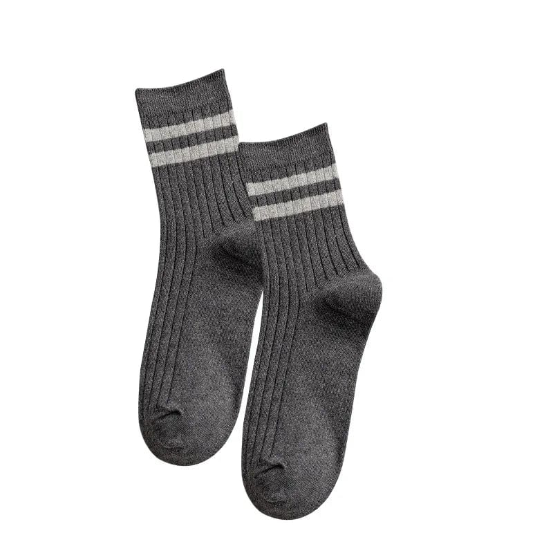 MySocks Chaussettes Gris / 38-43 Chaussettes Rayées