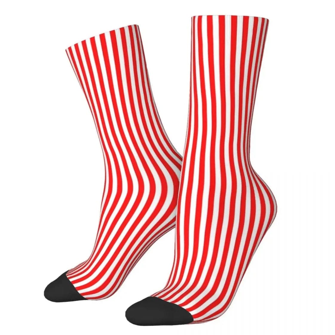 MySocks Chaussettes Rouge et blanc / Unique Chaussettes Rayées Rouge Et Blanc