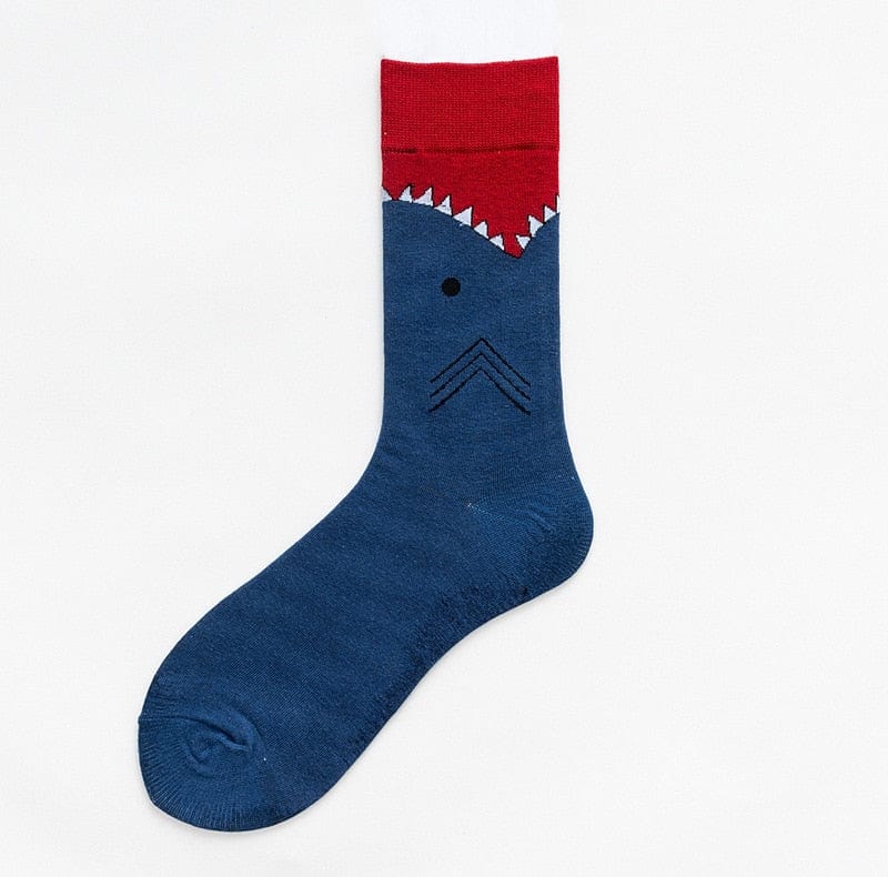 MySocks Chaussettes Rouge & Bleu / Unique Chaussettes Requin