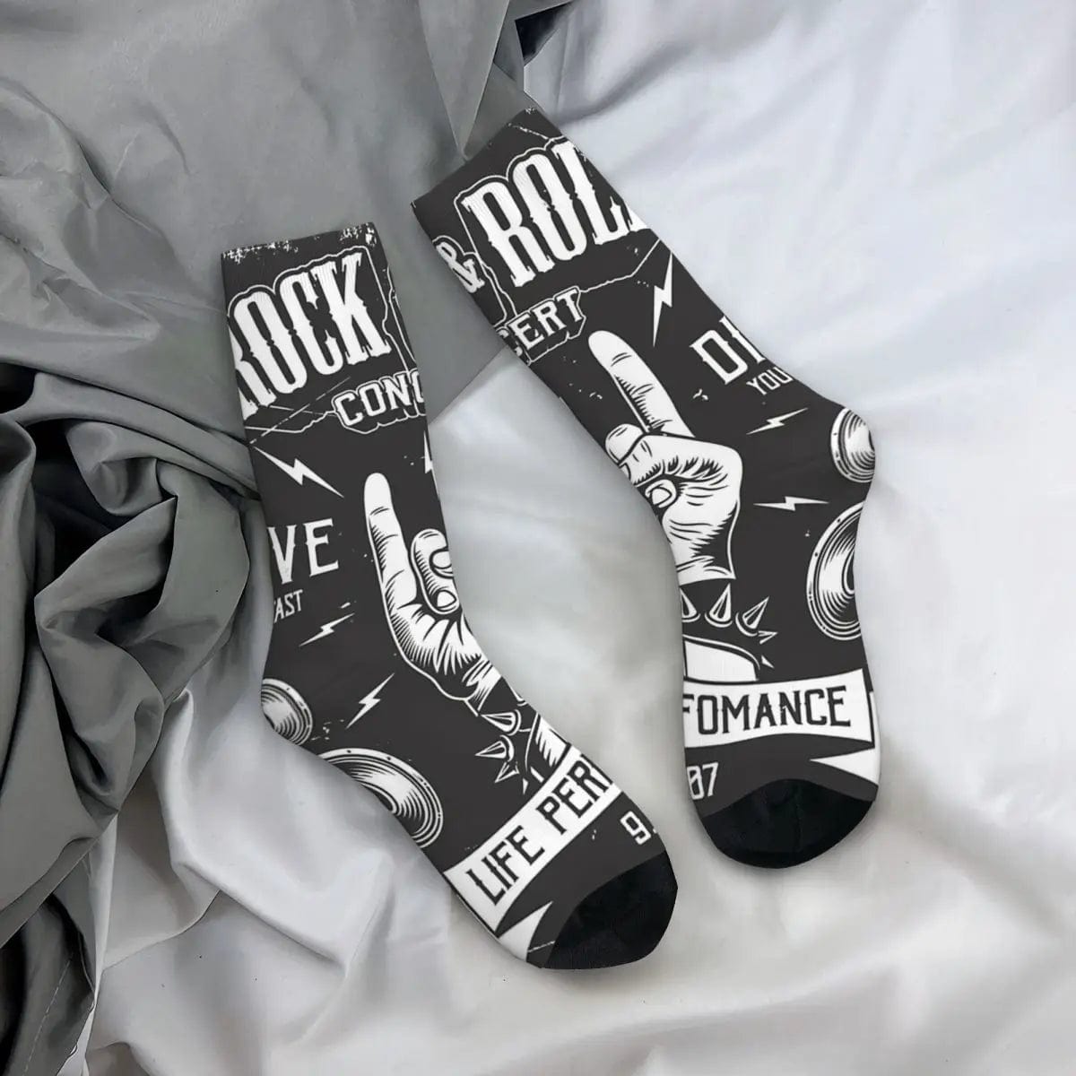 MySocks Chaussettes Noir / Unique Chaussettes Rock