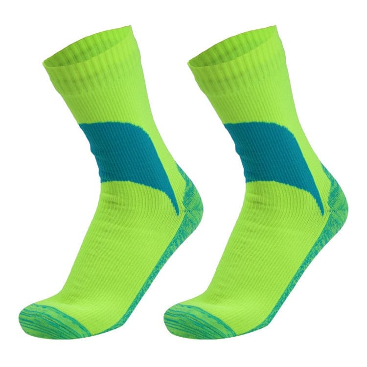 MySocks Chaussettes Vert Fluo / 37-39 Chaussettes Sport d'Hiver