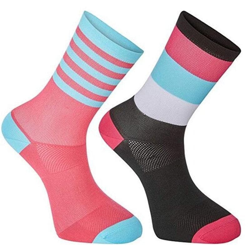 MySocks Chaussettes Dépareillées Rose / 37-39 Chaussettes Sport Femme Originales