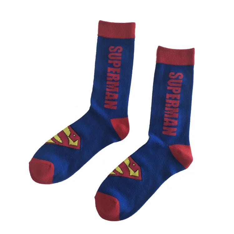 MySocks Chaussettes Bleu Marine / Unique Chaussettes Superman