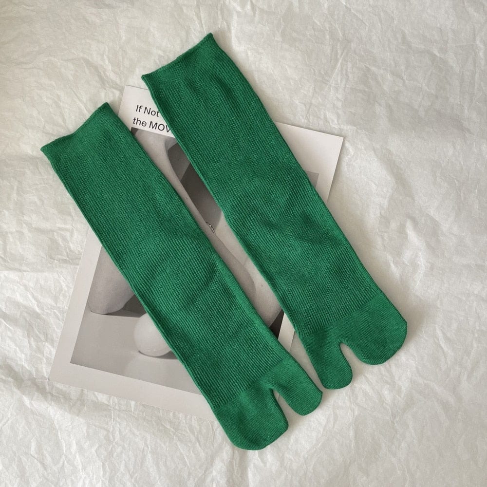 MySocks Chaussettes Vert / Unique Chaussettes Tabi