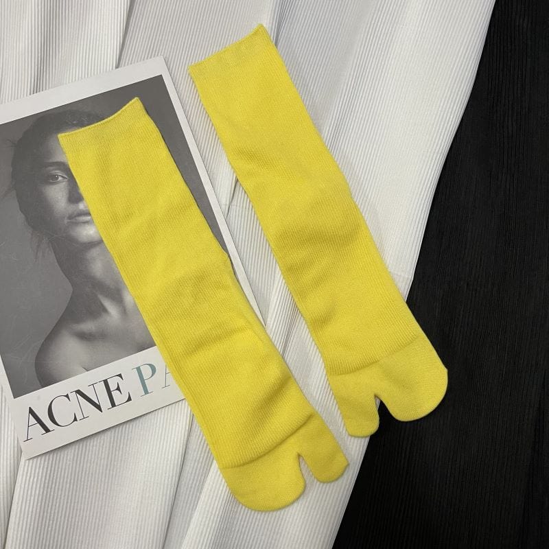 MySocks Chaussettes Jaune / Unique Chaussettes Tabi