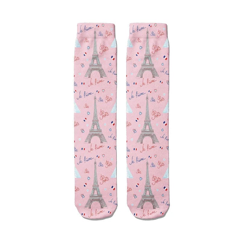 MySocks Chaussettes Je t'Aime / Unique Chaussettes Tour Eiffel