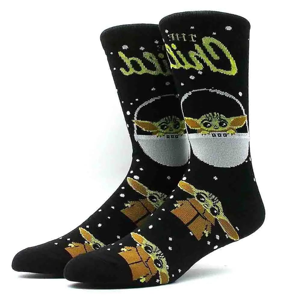 MySocks Chaussettes Noir / Unique Chaussettes Yoda