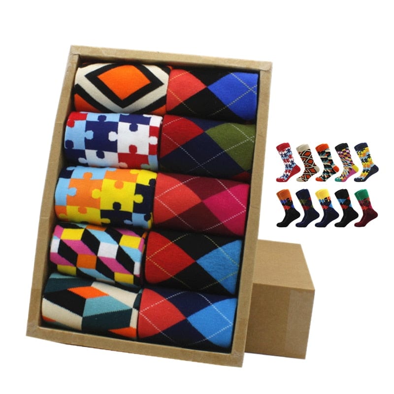 MySocks Chaussettes 3 / 10 Paires / 40-46 Coffret Chaussettes Fantaisie Homme