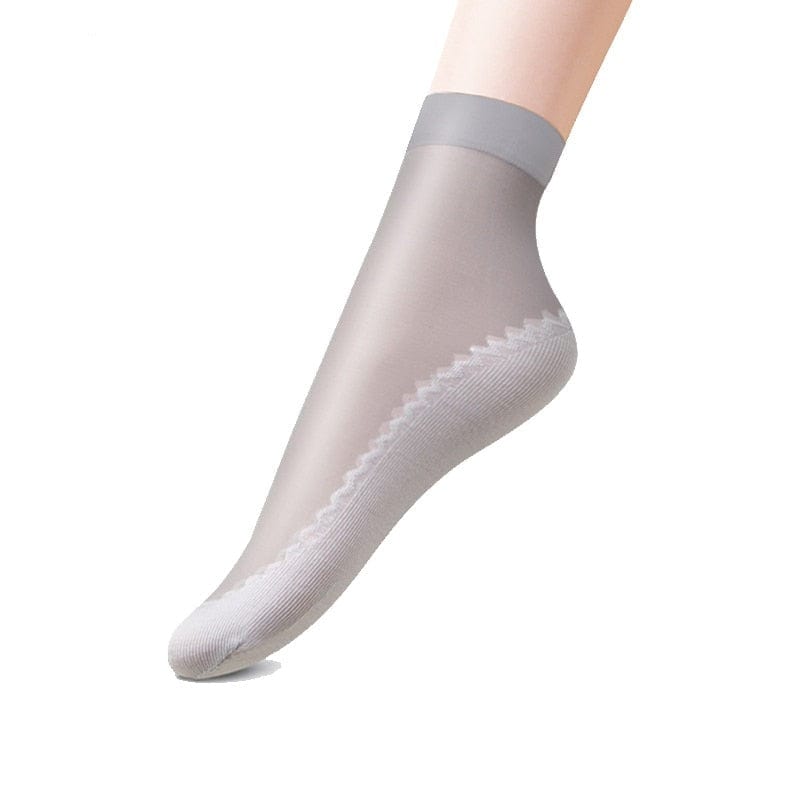 MySocks Chaussettes Gris / 10 Paires / 35-39 Collant Chaussette Basse