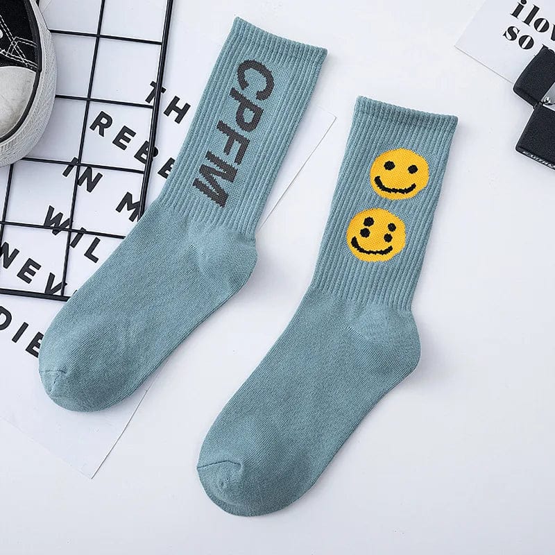 MySocks Chaussettes Bleu / 35-43 Emoji Chaussette